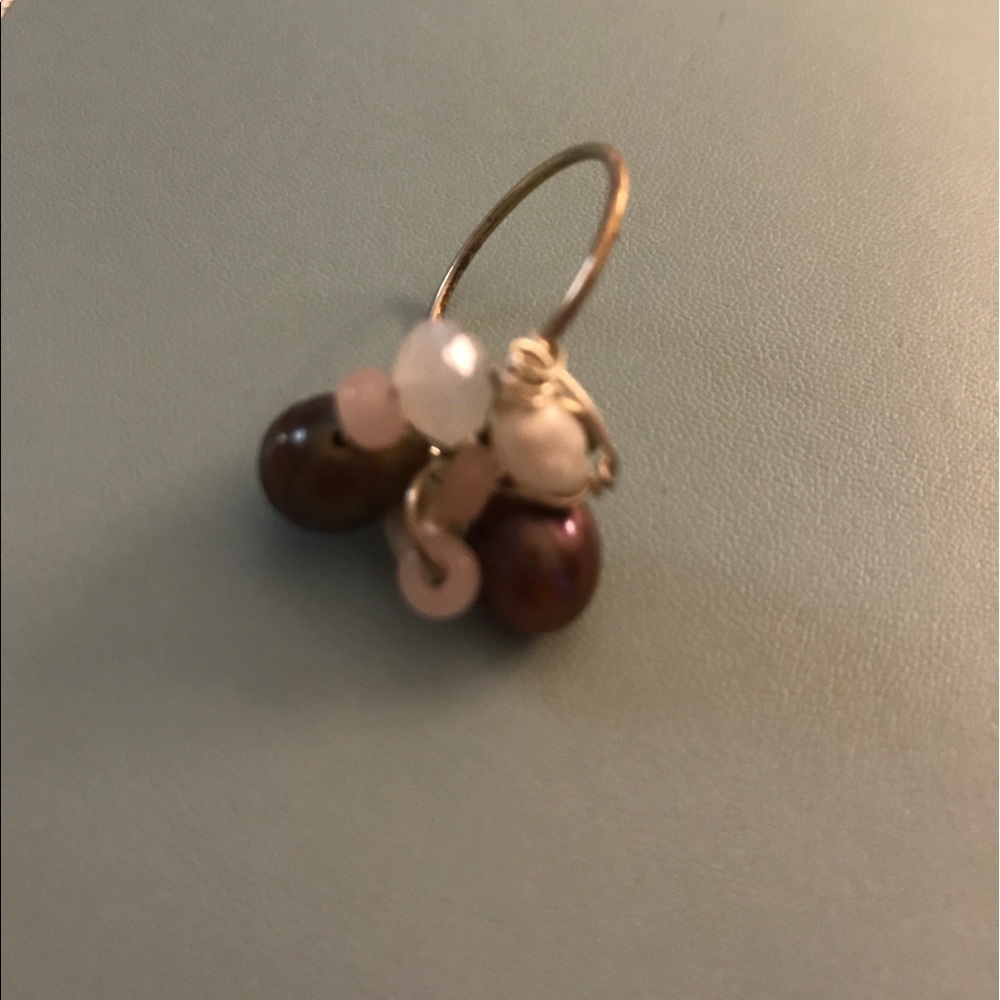 Size 6 handcrafted pearl and sterling silver ring